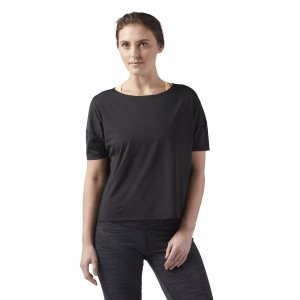 Reebok Relaxed T Shirt Damen - Schwarz - DE 671-CWB